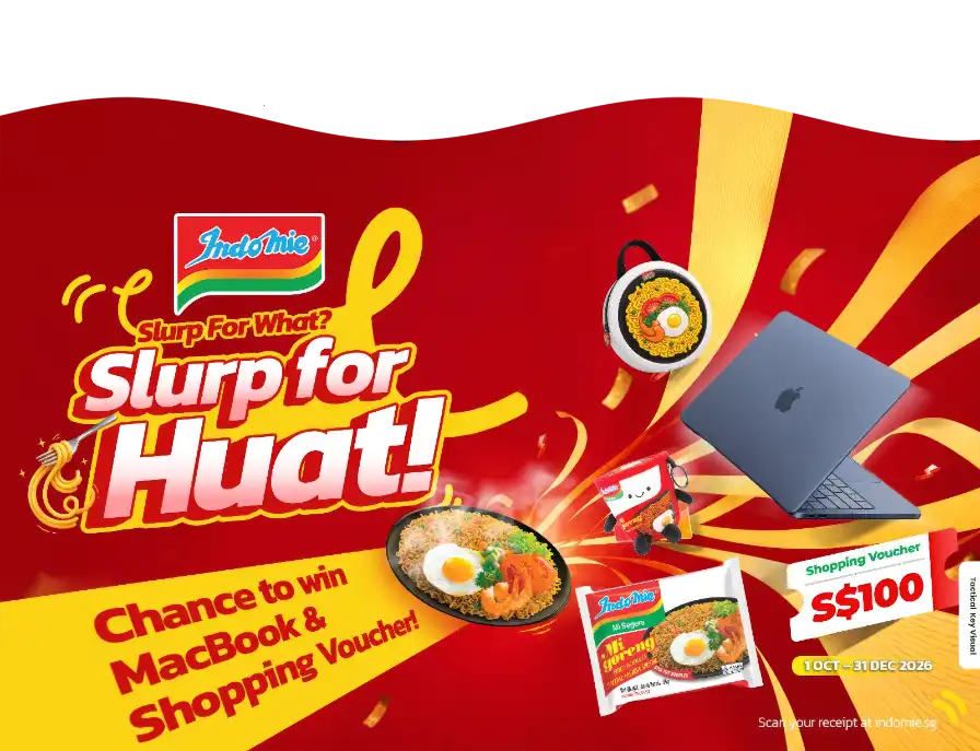 Slurp for Huat — chance to win a MacBook and shopping voucher, 1 Oct to 31 Dec 2026
